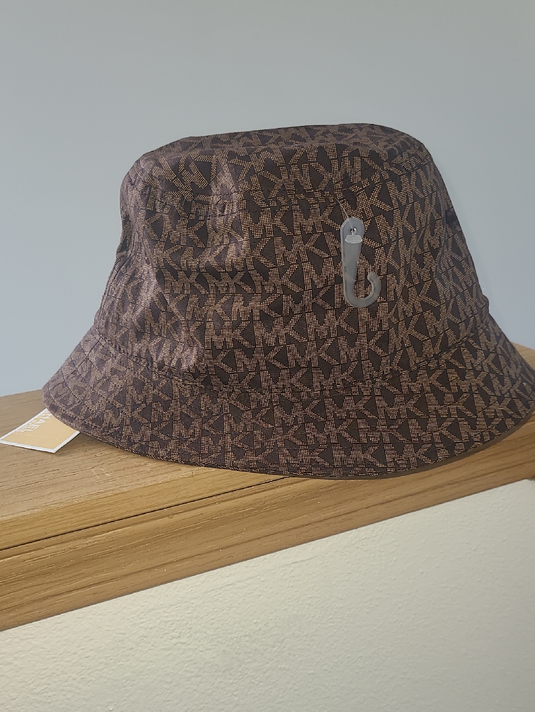 Michael Kors Brown Mk Monogram Bucket Hat